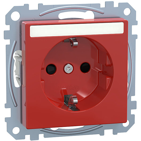 Merten SCHUKO-Steckdose rrt mit Schriftfeld MEG2302-0306